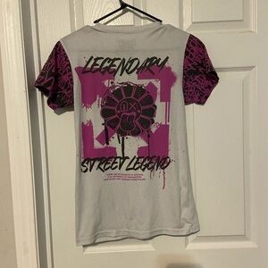 FRESH LAUNDRY DAISY LEGENDARY STREET LEGEND BLACK PINK WHITE SHIRT MENS Small